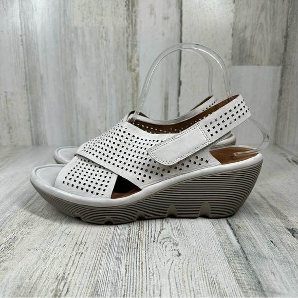 Clarks | Shoes | Clarks Collection Womens Reedly Variel White Wedge ...